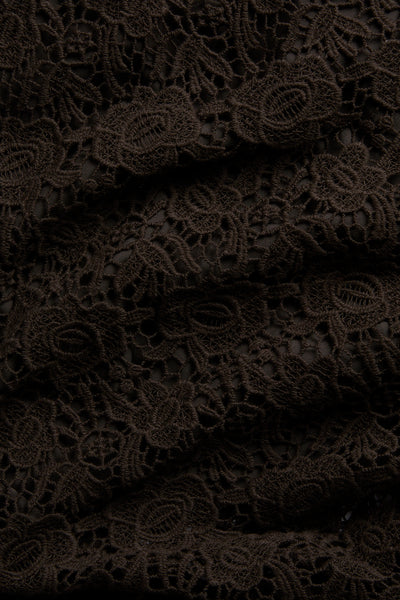 Women's brown crochet lace skirt