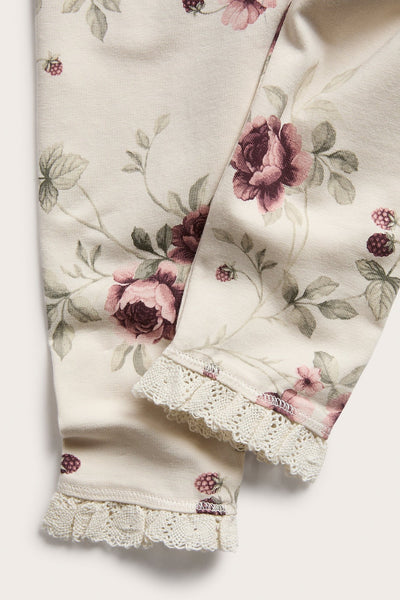 Baby floral leggings with frill