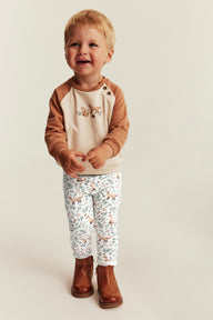 Baby leggings with all-over pattern