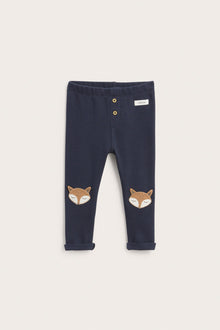 Baby blue leggings with fox motif