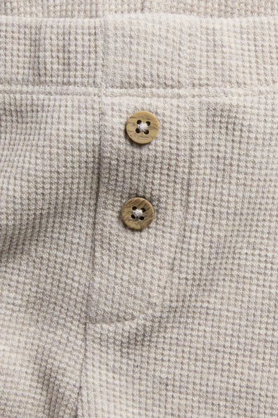 Baby beige waffle leggings with fox motif