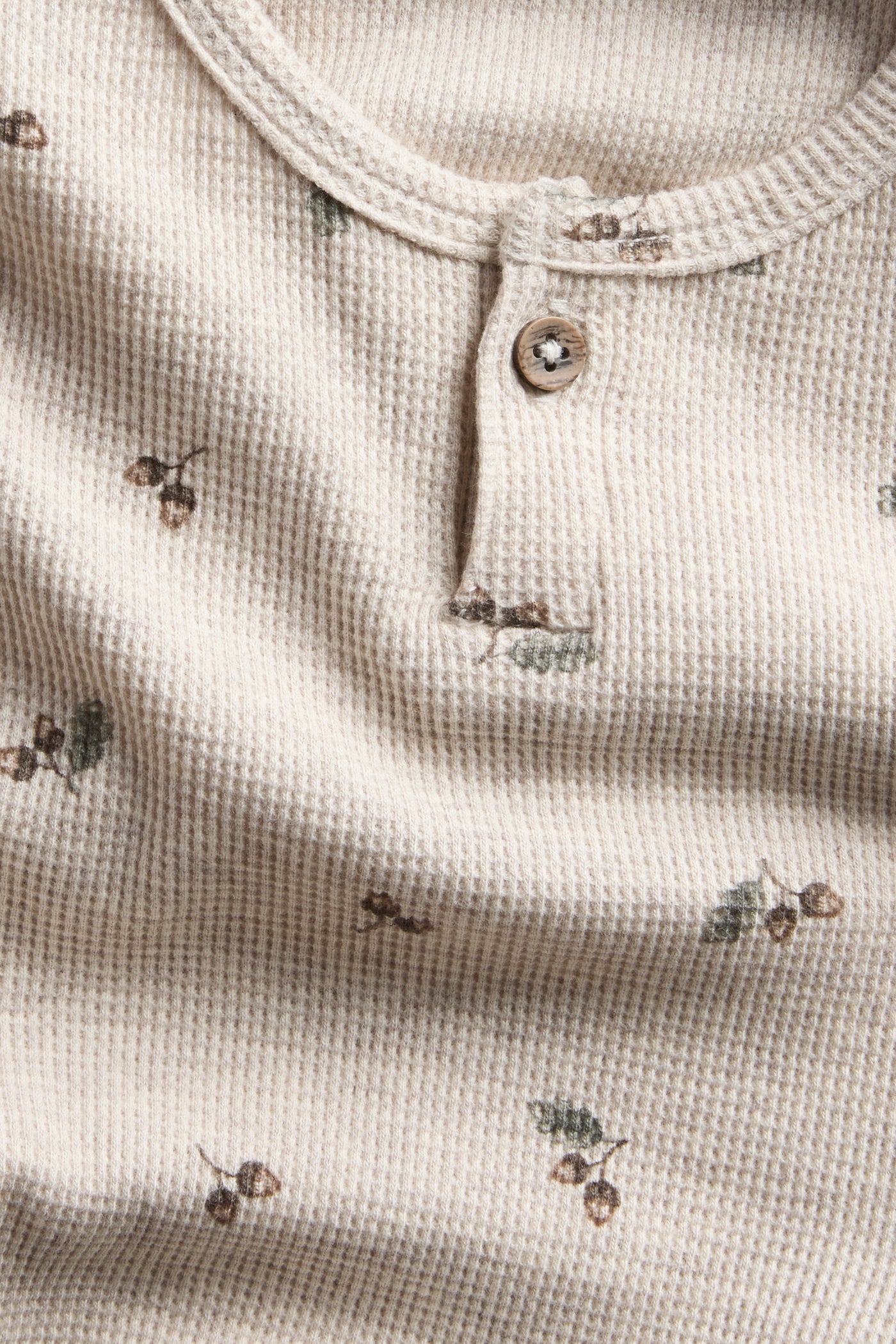 Baby & Kids beige long-sleeve waffle top