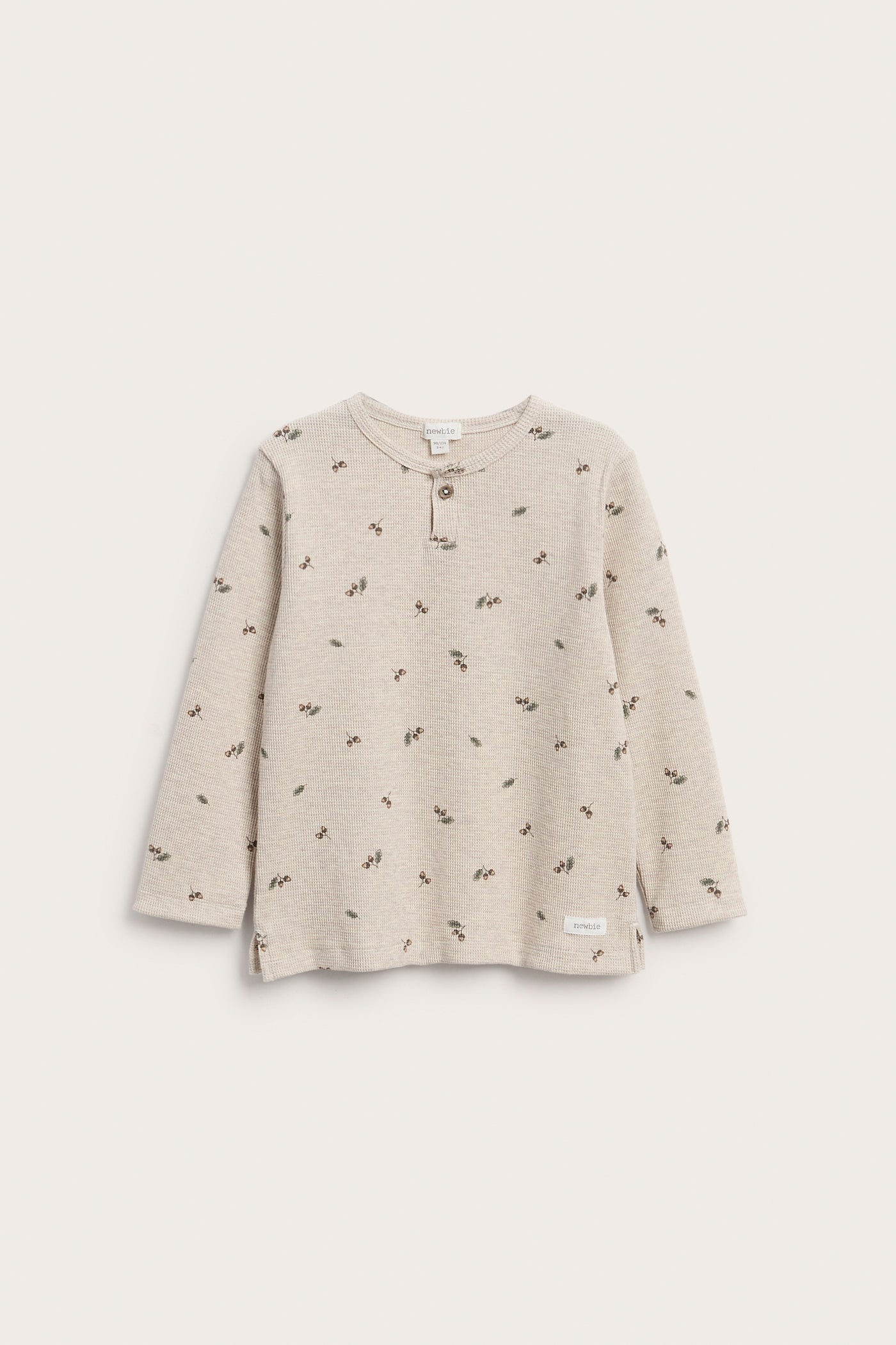 Baby & Kids beige long-sleeve waffle top