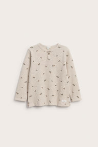 Baby & Kids beige long-sleeve waffle top