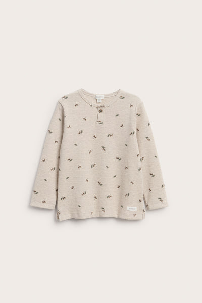 Baby & Kids beige long-sleeve waffle top