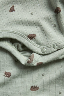 Baby green wool bodysuit
