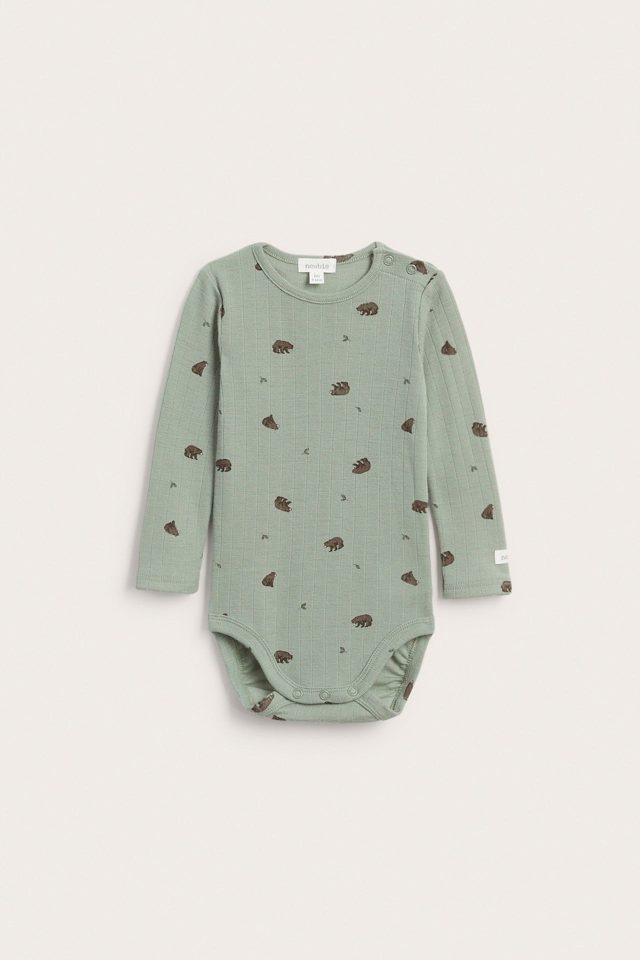 Baby green wool bodysuit