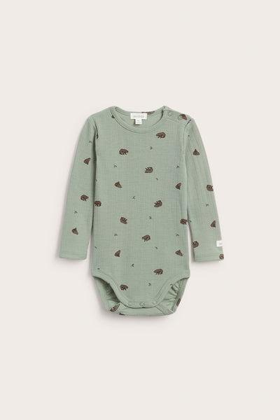 Baby green wool bodysuit