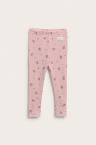 Baby pink floral wool leggings
