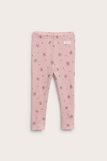 Baby pink floral wool leggings