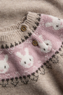 Baby & Kids beige rabbit knit jumper