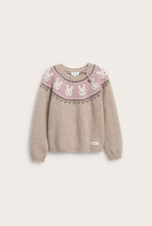 Baby & Kids beige rabbit knit jumper