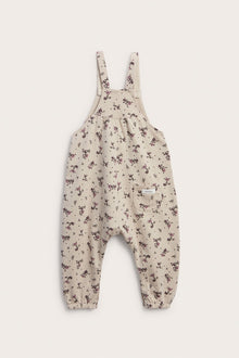 Baby beige floral dungarees