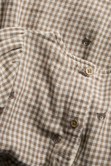 Baby checked dress with teddy bears