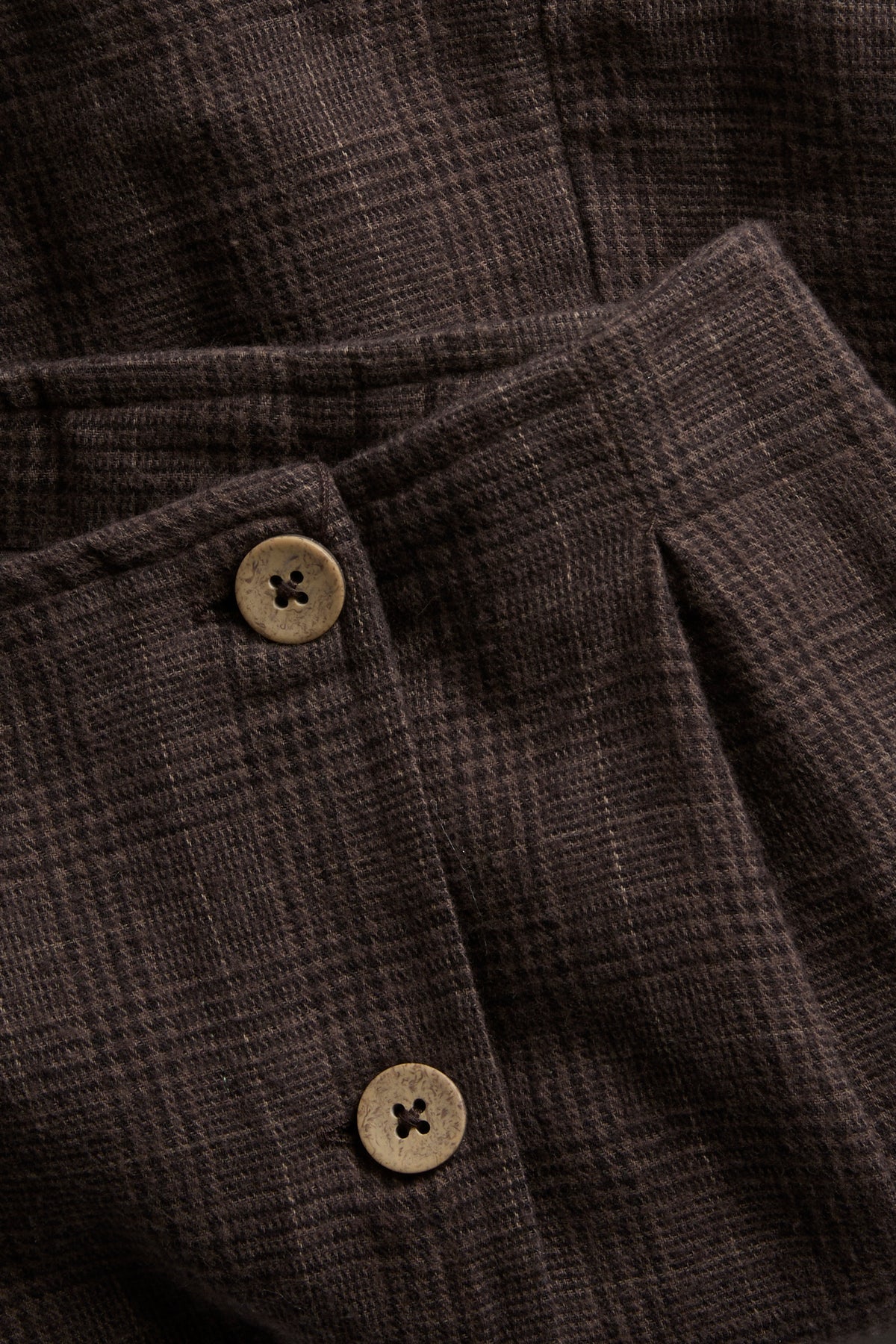 Women's brown short checked skirt