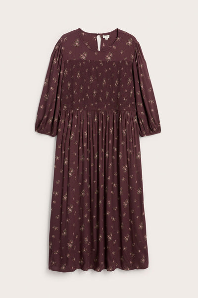 Women’s burgundy floral maxi dress