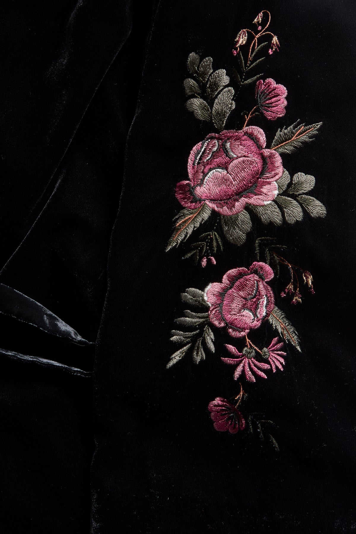 Women's black velvet blouse