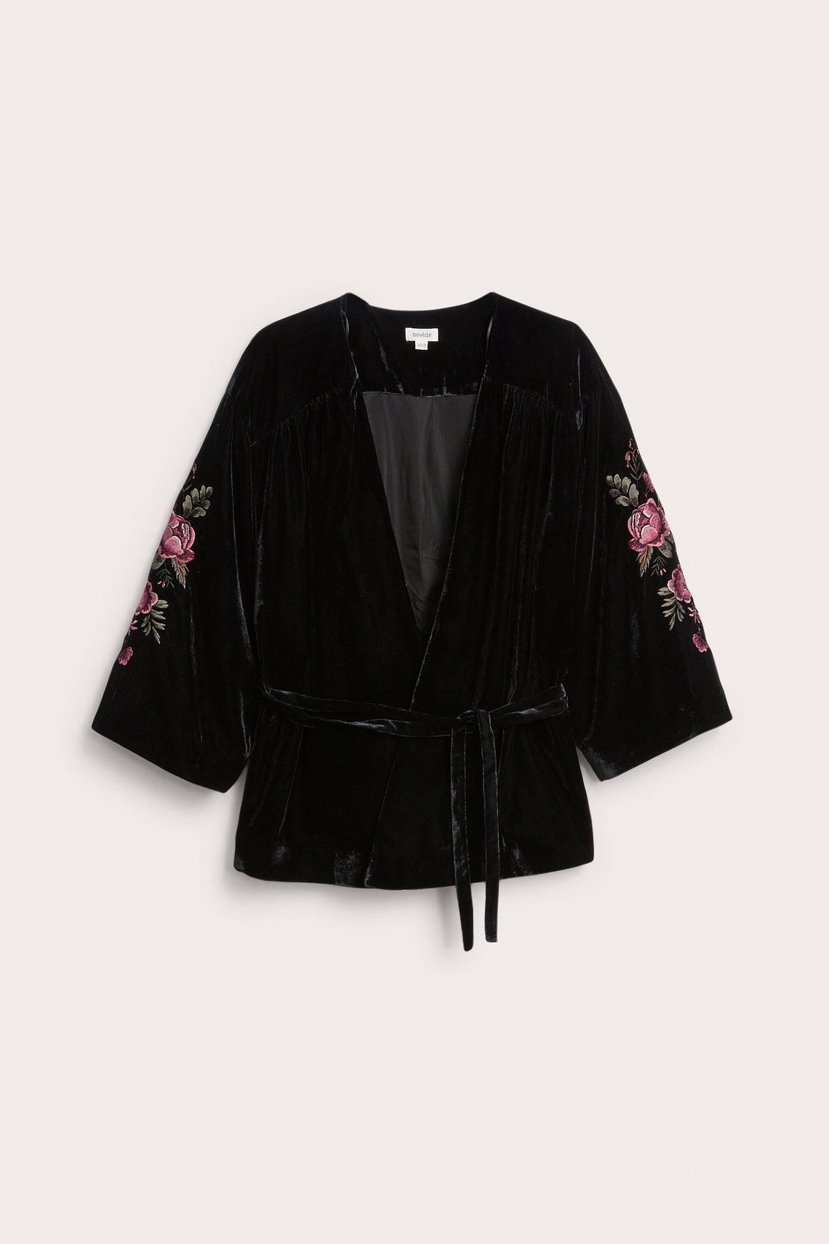 Women's black velvet blouse