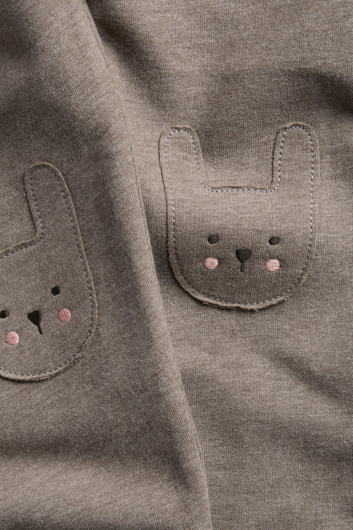 Kids brown leggings with rabbit details