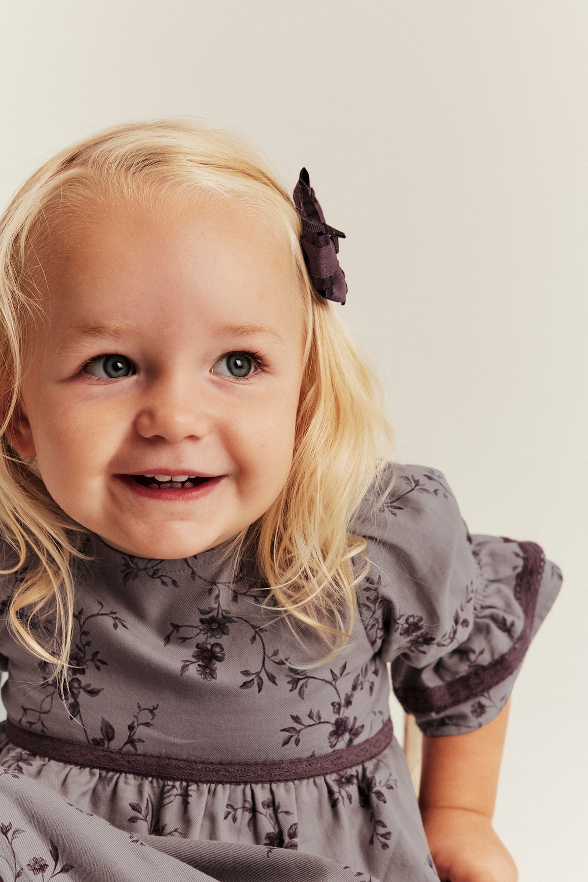 Baby lilac floral dress with frills