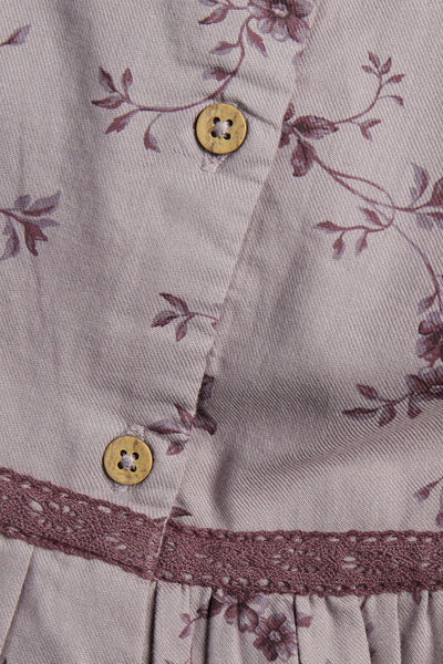 Baby lilac floral dress with frills