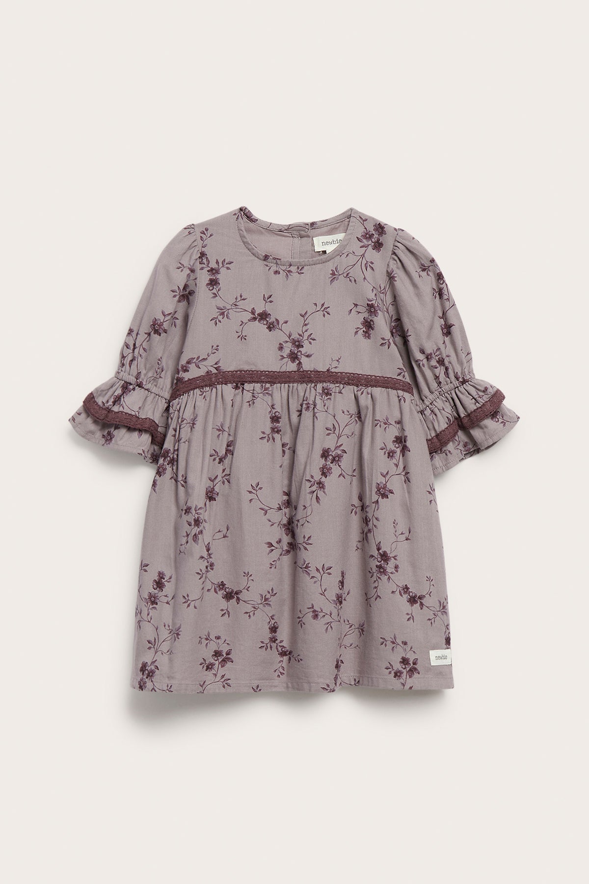 Baby lilac floral dress with frills