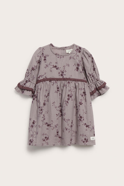 Baby lilac floral dress with frills