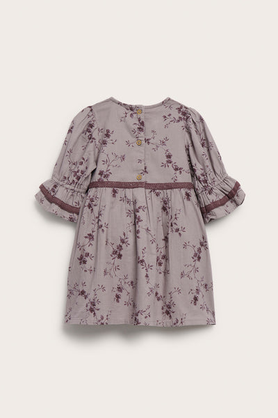 Baby lilac floral dress with frills