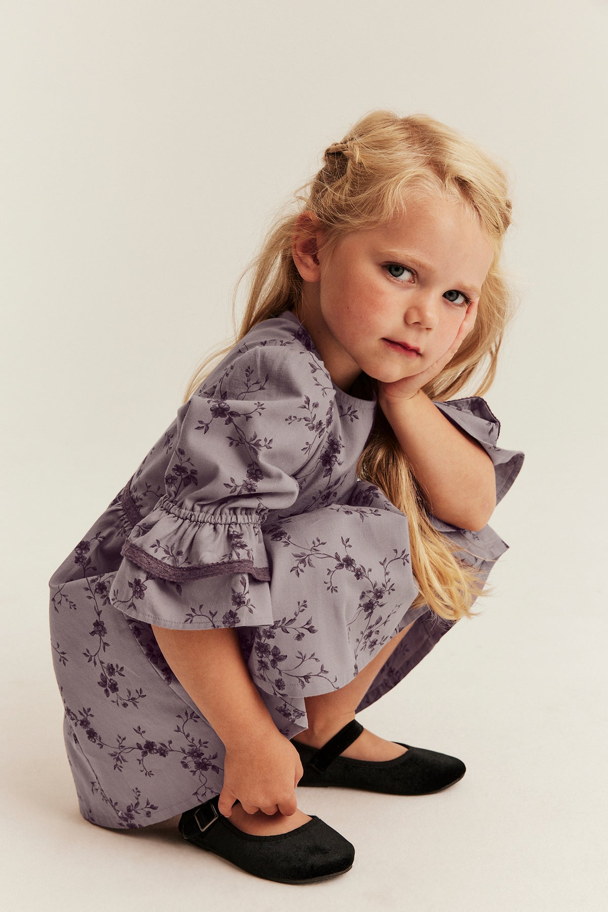 Kids lilac floral dress