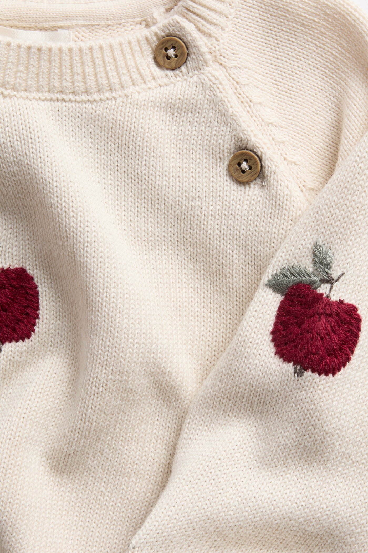 Baby & Kids beige knitted jumper with apples