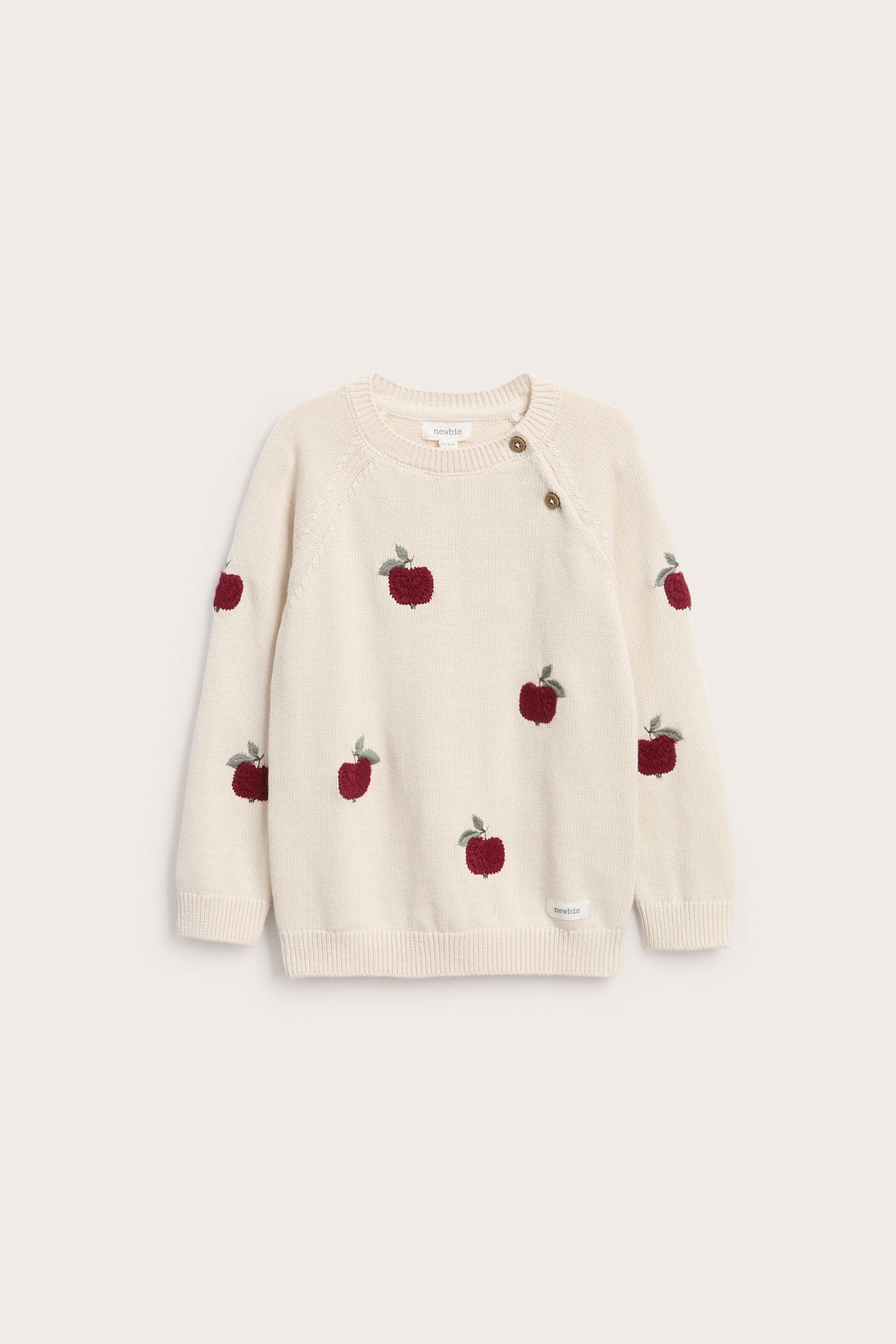 Baby & Kids beige knitted jumper with apples