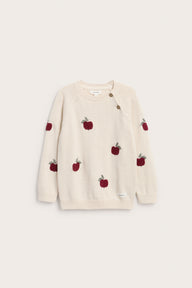 Baby & Kids beige knitted jumper with apples