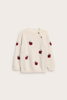 Baby & Kids beige knitted jumper with apples
