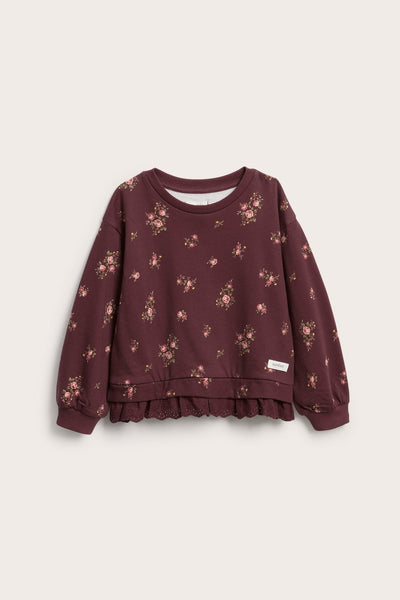 Baby & Kids sweatshirt with lace frill