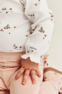 Baby floral ribbed bodysuit