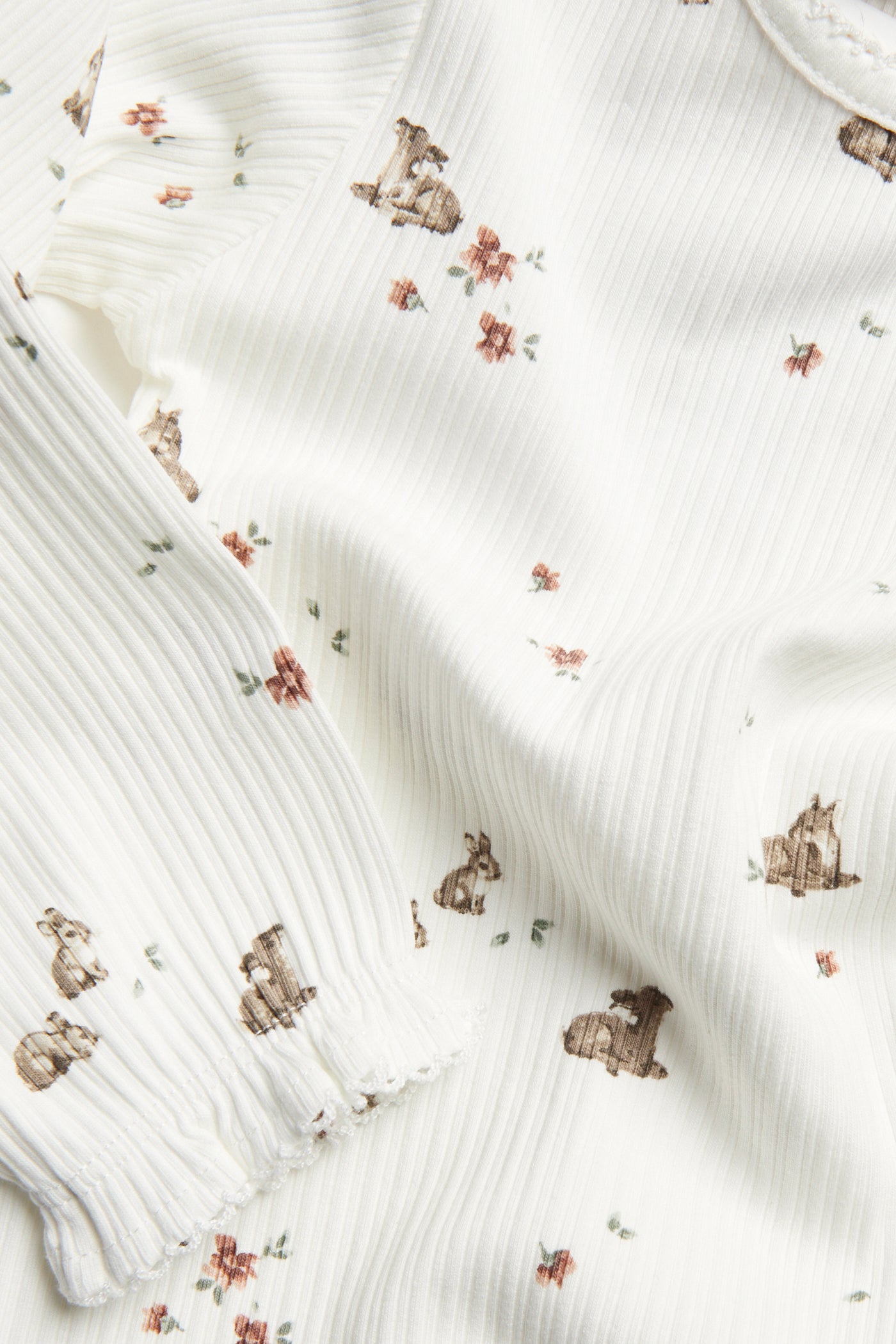 Baby floral ribbed bodysuit