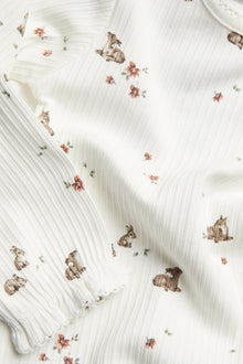 Baby floral ribbed bodysuit