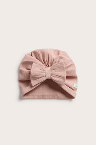 Baby & kids pink turban hat with bow