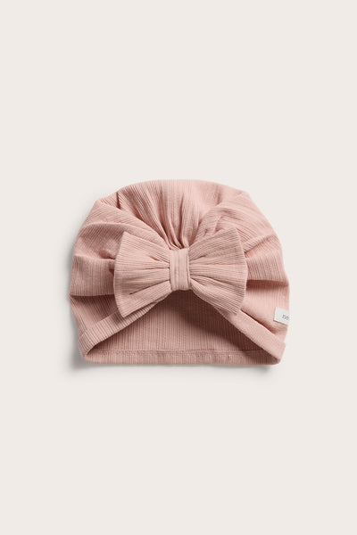 Baby & kids pink turban hat with bow