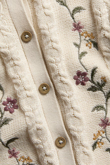 Baby knitted cardigan with embroidery