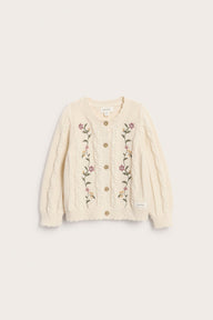 Baby knitted cardigan with embroidery