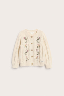 Baby knitted cardigan with embroidery