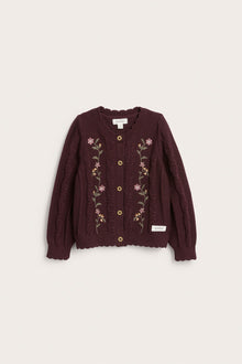 Baby knitted cardigan with embroidery
