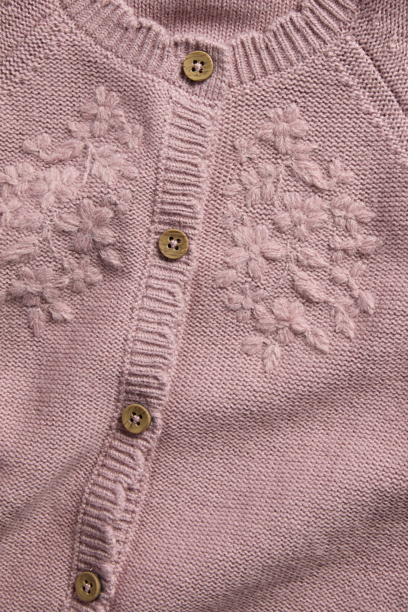 Baby & Kids pink floral knitted cardigan