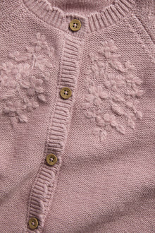 Baby & Kids pink floral knitted cardigan