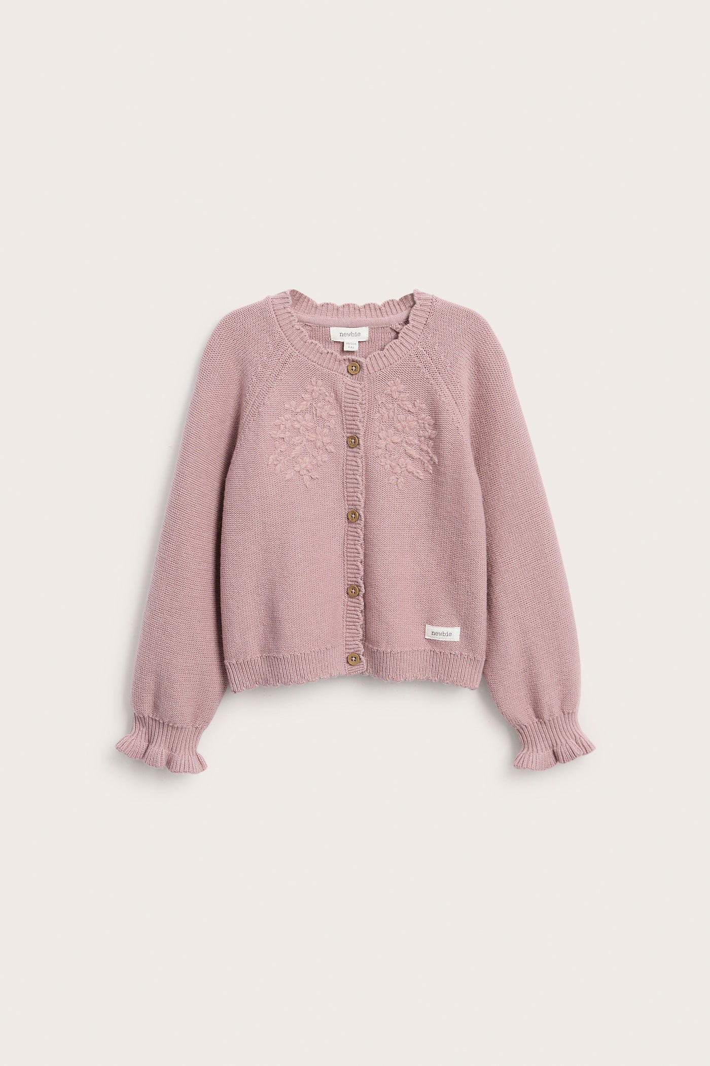 Baby & Kids pink floral knitted cardigan