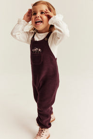 Baby knitted dungarees with embroidery