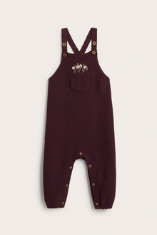 Baby knitted dungarees with embroidery