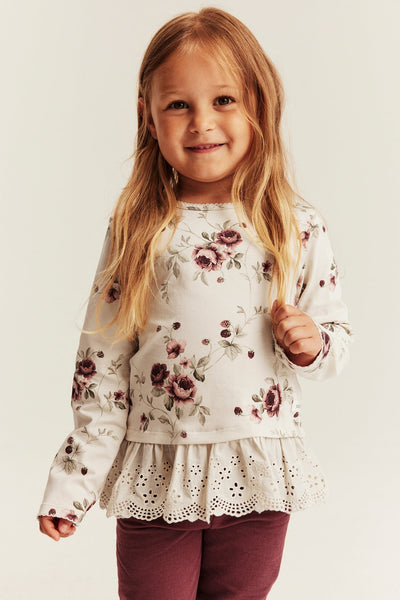 Baby & Kids jersey top with lace ruffle