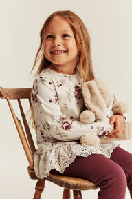 Baby & Kids jersey top with lace ruffle